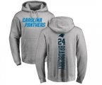 Carolina Panthers #24 James Bradberry Ash Backer Pullover Hoodie