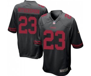 San Francisco 49ers #23 Ahkello Witherspoon Game Black Football Jersey