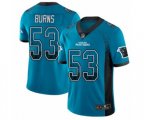 Carolina Panthers #53 Brian Burns Limited Blue Rush Drift Fashion Football Jersey