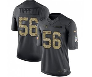 New England Patriots #56 Andre Tippett Limited Black 2016 Salute to Service Football Jersey