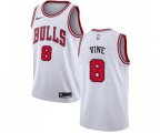 Chicago Bulls #8 Zach LaVine Authentic White Basketball Jersey - Association Edition