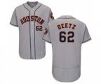Houston Astros Dean Deetz Grey Road Flex Base Authentic Collection Baseball Player Jersey