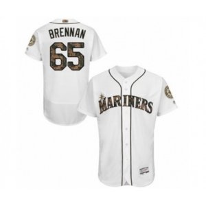 Seattle Mariners #65 Brandon Brennan Authentic White 2016 Memorial Day Fashion Flex Base Baseball Player Jersey
