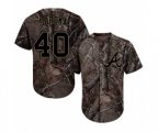 Atlanta Braves #40 Mike Soroka Authentic Camo Realtree Collection Flex Base Baseball Jersey