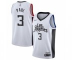 Los Angeles Clippers #3 Chris Paul Authentic White Basketball Jersey - 2019-20 City Edition