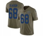 Indianapolis Colts #68 Matt Slauson Limited Olive 2017 Salute to Service Football Jersey
