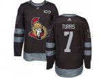 Adidas Ottawa Senators #7 Kyle Turris Black 1917-2017 100th Anniversary Stitched NHL Jersey