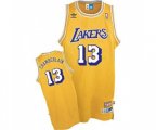 Los Angeles Lakers #13 Wilt Chamberlain Swingman Gold Throwback Basketball Jersey