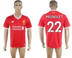 2017-18 Liverpool 22 MIGNOLET Home Thailand Soccer Jersey