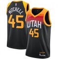 Utah Jazz #45 Donovan Mitchell Nike Black 2020-21 Swingman Player Jersey