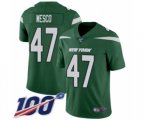 New York Jets #47 Trevon Wesco Green Team Color Vapor Untouchable Limited Player 100th Season Football Jersey