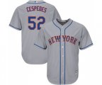 New York Mets #52 Yoenis Cespedes Replica Grey Road Cool Base Baseball Jersey