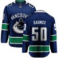 Vancouver Canucks #50 Brendan Gaunce Fanatics Branded Blue Home Breakaway NHL Jersey