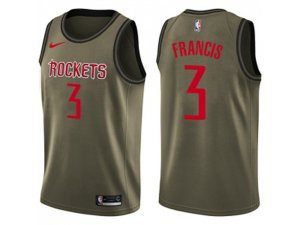 Houston Rockets #3 Steve Francis Green Salute to Service NBA Swingman Jersey