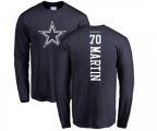 Dallas Cowboys #70 Zack Martin Navy Blue Backer Long Sleeve T-Shirt