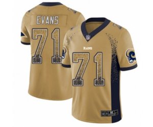 Los Angeles Rams #71 Bobby Evans Limited Gold Rush Drift Fashion Football Jersey