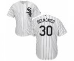 Chicago White Sox #30 Nicky Delmonico Replica White Home Cool Base Baseball Jersey