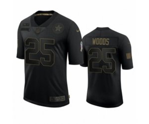 Dallas Cowboys #25 Xavier Woods Black 2020 Salute to Service Limited Jersey