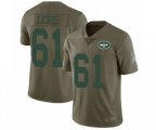 New York Jets #61 Alex Lewis Limited Olive 2017 Salute to Service Football Jersey