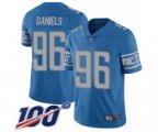 Detroit Lions #96 Mike Daniels Blue Team Color Vapor Untouchable Limited Player 100th Season Football Jersey