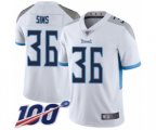 Tennessee Titans #36 LeShaun Sims White Vapor Untouchable Limited Player 100th Season Football Jersey