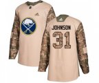 Adidas Buffalo Sabres #31 Chad Johnson Authentic Camo Veterans Day Practice NHL Jersey