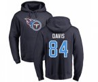 Tennessee Titans #84 Corey Davis Navy Blue Name & Number Logo Pullover Hoodie