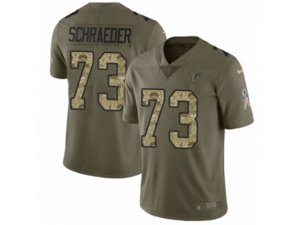 Atlanta Falcons #73 Ryan Schraeder Limited Olive Camo 2017 Salute to Service NFL Jersey