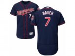 Minnesota Twins #7 Joe Mauer Navy Blue Flexbase Authentic Collection MLB Jersey