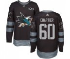 Adidas San Jose Sharks #60 Rourke Chartier Authentic Black 1917-2017 100th Anniversary NHL Jersey