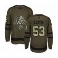 Florida Panthers #53 John Ludvig Authentic Green Salute to Service Hockey Jersey