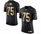 Oakland Raiders #75 Howie Long Elite Black Gold Team Color Football Jersey