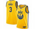 Golden State Warriors #3 Jordan Poole Authentic Gold Finished Basketball Jersey - Statement Edition