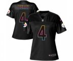 Women Pittsburgh Steelers #4 Jordan Berry Game Black Fashion Football Jersey
