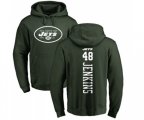 New York Jets #48 Jordan Jenkins Green Backer Pullover Hoodie