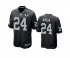 Oakland Raiders #24 Johnathan Abram Game Black 60th Anniversary Team Color Football Jersey