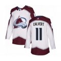 Colorado Avalanche #11 Matt Calvert Authentic White Away NHL Jersey