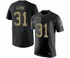 Pittsburgh Steelers #31 Justin Layne Black Camo Salute to Service T-Shirt