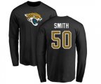 Jacksonville Jaguars #50 Telvin Smith Black Name & Number Logo Long Sleeve T-Shirt