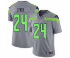 Seattle Seahawks #24 Marshawn Lynch Limited Silver Inverted Legend Football Jersey