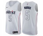 Washington Wizards #5 Markieff Morris Swingman White NBA Jersey - City Edition