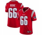 New England Patriots #66 Russell Bodine Limited Red Inverted Legend Football Jersey