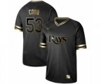 Tampa Bay Rays #53 Alex Cobb Authentic Black Gold Fashion Baseball Jersey