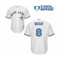 Toronto Blue Jays #8 Cavan Biggio Authentic White Home Baseball Player Jersey