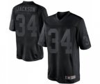 Oakland Raiders #34 Bo Jackson Black Drenched Limited Football Jersey
