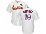 St. Louis Cardinals #18 Carlos Martinez Authentic White Team Logo Fashion Cool Base MLB Jersey