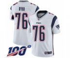 New England Patriots #76 Isaiah Wynn White Vapor Untouchable Limited Player 100th Season Football Jersey