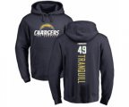 Los Angeles Chargers #49 Drue Tranquill Navy Blue Backer Pullover Hoodie
