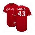 Toronto Blue Jays #43 Sam Gaviglio Scarlet Alternate Flex Base Authentic Collection Alternate Baseball Player Jersey