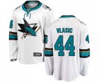 San Jose Sharks #44 Marc-Edouard Vlasic Fanatics Branded White Away Breakaway NHL Jersey